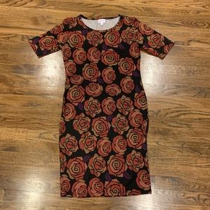 Rose print Julia sheath dress